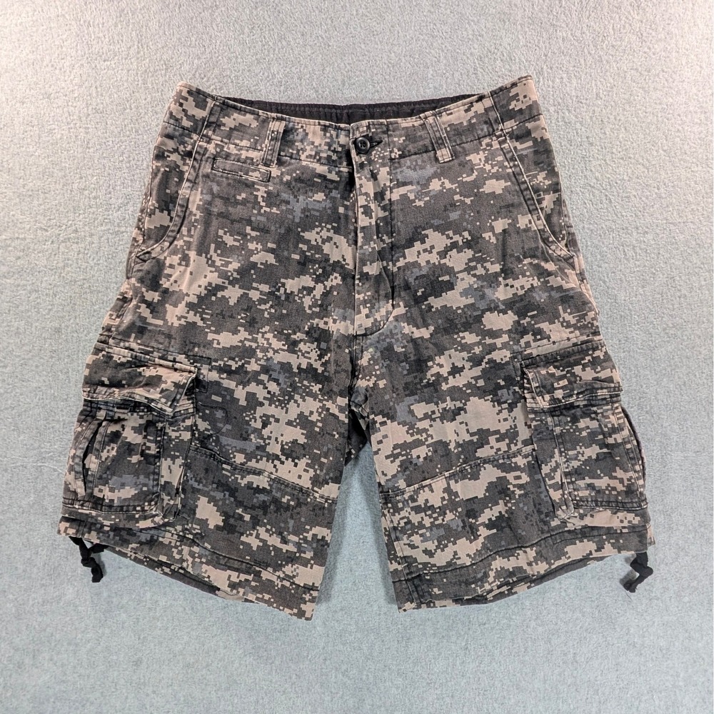 Rothco Infantry Utility Shorts Mens Medium Regular Digital Camo Cargo Gray Black